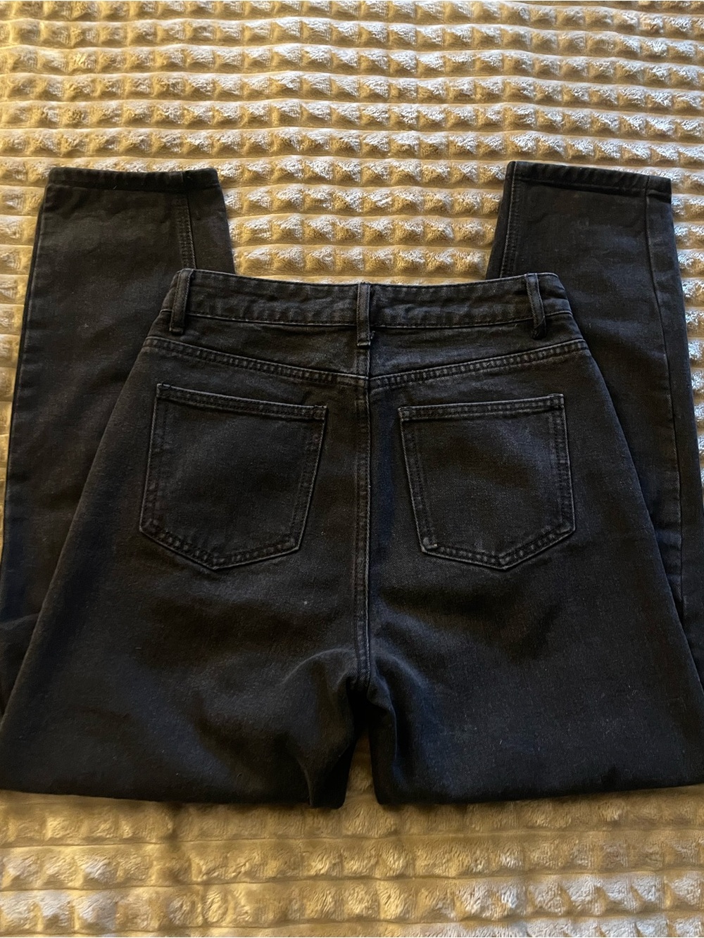 SHEIN | Women’s Black Distressed High-Waist Jeans | Straight Leg Jeans - Picture 2 of 16